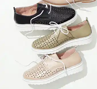 Just bee charlotte perforated platform lace up
