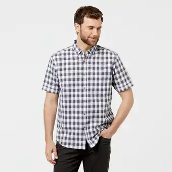 Harris Scarfe J.c. lanyon assorted linen cotton short sleeve shirt - black & chalk offer