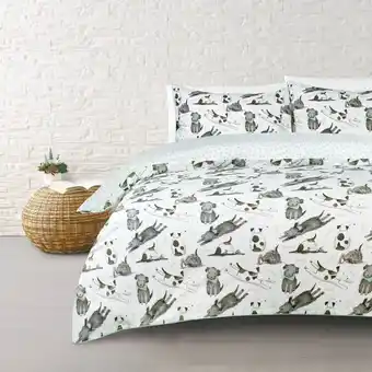 Harris Scarfe Mozi mutts cotton sateen quilt cover set kb offer