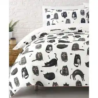 Harris Scarfe Mozi moggs cotton sateen quilt cover set qb offer
