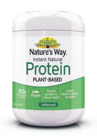 Chemist Warehouse Nature’s way instant natural protein plant-based 375g - unflavoured offer