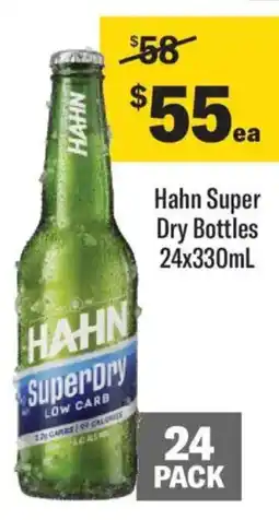 Liquorland Hahn super dry bottles offer