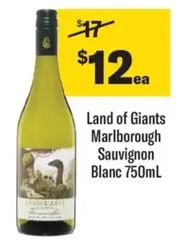Liquorland Land of Giants Marlborough Sauvignon Blanc offer