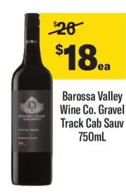 Liquorland Barossa Valley Wine Co. Gravel Track Cab Sauv offer