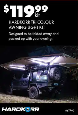 BCF Hardkorr tri colour awning light kit offer