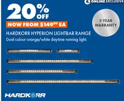BCF Hardkorr hyperion lightbar range dual offer
