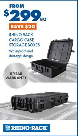 BCF Rhino rack cargo case storage boxes offer