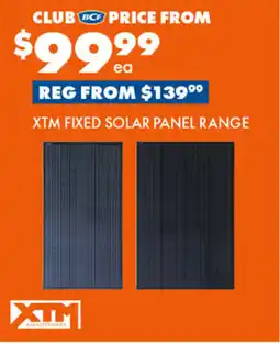 BCF Xtm fixed solar panel range offer