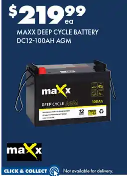 BCF Maxx deep cycle battery dc12-100ah agm offer