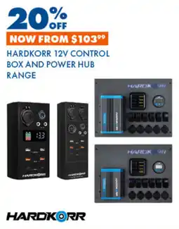 BCF Hardkorr 12v control box and power hub range offer