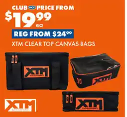 BCF Xtm clear top canvas bags offer