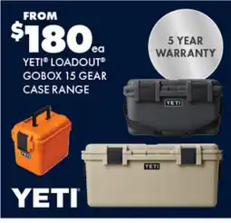 BCF Yeti® loadoutⓡ gobox 15 gear case range offer