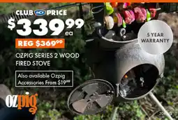 BCF Ozpig series 2 wood fired stove offer