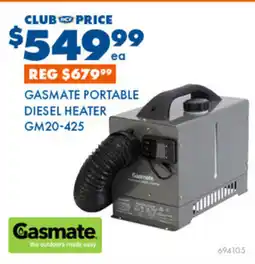 BCF Gasmate portable diesel heater gm20-425 offer