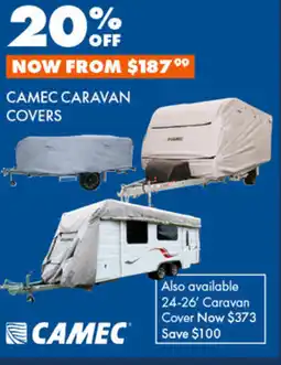 BCF Camec caravan covers offer