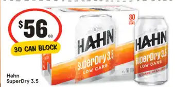 IGA Liquor Hahn SuperDry 3.5 offer