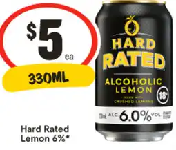 IGA Liquor Hard Rated Lemon 6% offer