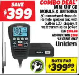 Autobarn Combo deal mini uhf cb mobile & antenna offer