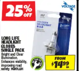 Autobarn Long life headlight globes single pack offer