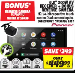 Autobarn 6.8" 200w av receiver + bonus reverse camera offer