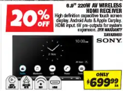 Autobarn 6.9" 220w av wireless hdmi receiver offer