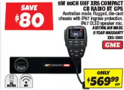 Autobarn 5w 80ch uhf xrs compact cb radio bt gps offer