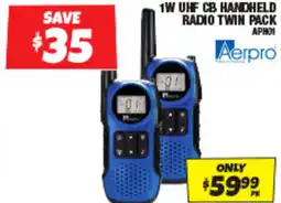 Autobarn 1w uhf cb handheld radio twin pack offer