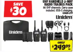 Autobarn Uhf handheld 2-way radio tradies pack offer