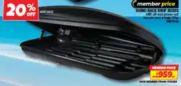 Autobarn Rhino rack roof boxes offer