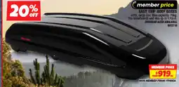 Autobarn Easy trip roof boxes offer