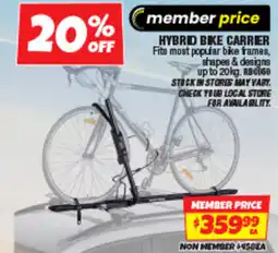 Autobarn Hybrid bike carrer offer