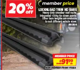 Autobarn Locknload trim hd bars offer