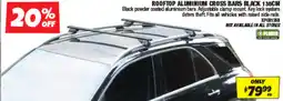 Autobarn Rooftop aluminium cross bars black 135cm offer
