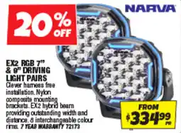 Autobarn Ex2 rgb 7" & 9" driving light pairs offer