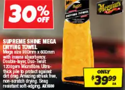 Autobarn Supreme shine mega drying towel offer