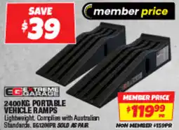 Autobarn 2400kg portable vehicle ramps offer