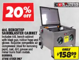 Autobarn 93l benchtop sandblaster cabinet offer
