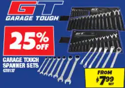 Autobarn Garage tough spanner sets offer