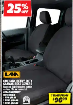 Autobarn Outback heavy duty canvas seat covers offer