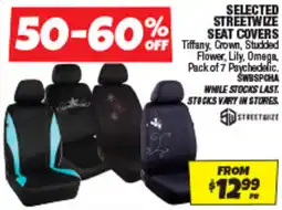 Autobarn Selected streetwize seat covers offer