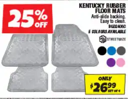 Autobarn Kentucky rubber floor mats offer