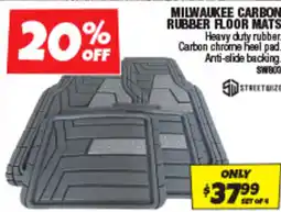 Autobarn Milwaukee carbon rubber floor mats offer
