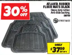 Autobarn Atlanta rubber floor mats black offer