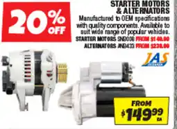 Autobarn Starter motors & alternators offer