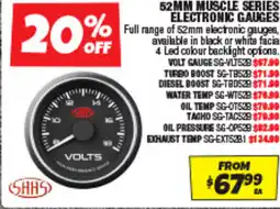 Autobarn 52mm muscle series electronic gauges offer