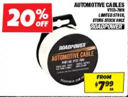 Autobarn Automotive cables offer