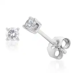 Shiels Luminesce Lab Grown Diamond Solitiaire Classic 1/5 Carat Stud Earring 9ct White Gold offer