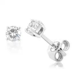 Shiels Luminesce Lab Grown Diamond Solitiaire Classic 1/3 Carat Stud Earrings 9ct White Gold offer