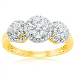 Shiels 9ct Yellow Gold 0.45 Carat Luminesce Laboratory Grown Diamond Ring offer