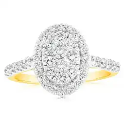 Shiels Luminesce Diamond 1 Carat Oval Dress Ring in 9ct Yellow Gold offer